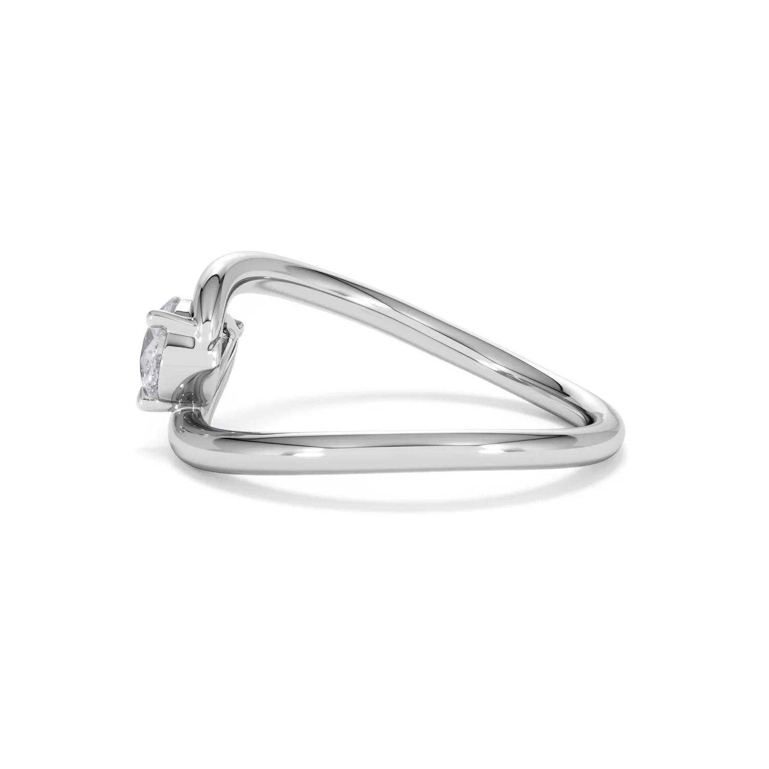 Affinity 0.50ct Pear Cut Lab Diamond Solitaire Engagement Ring in Platinum - Image 67