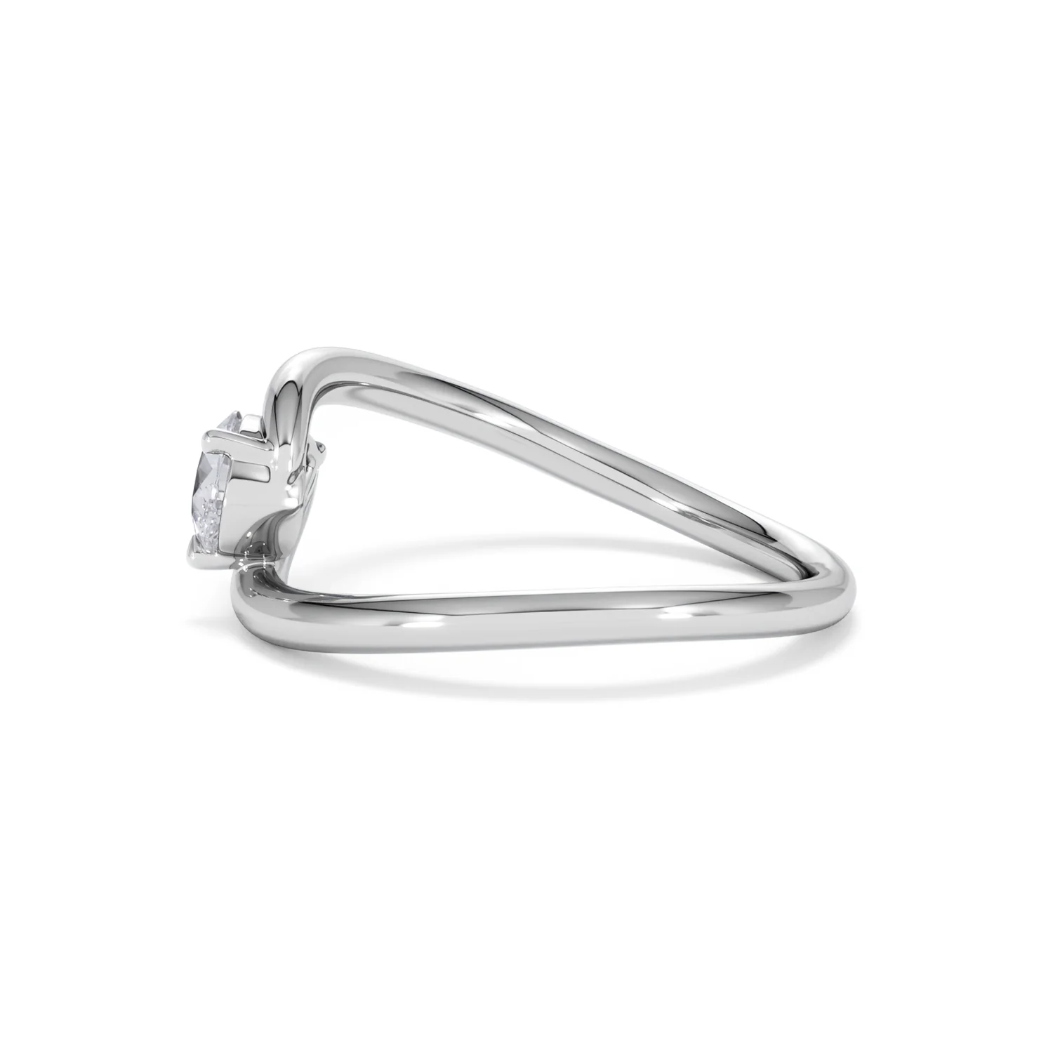 Affinity 0.50ct Pear Cut Lab Diamond Solitaire Engagement Ring in Platinum - Image 68