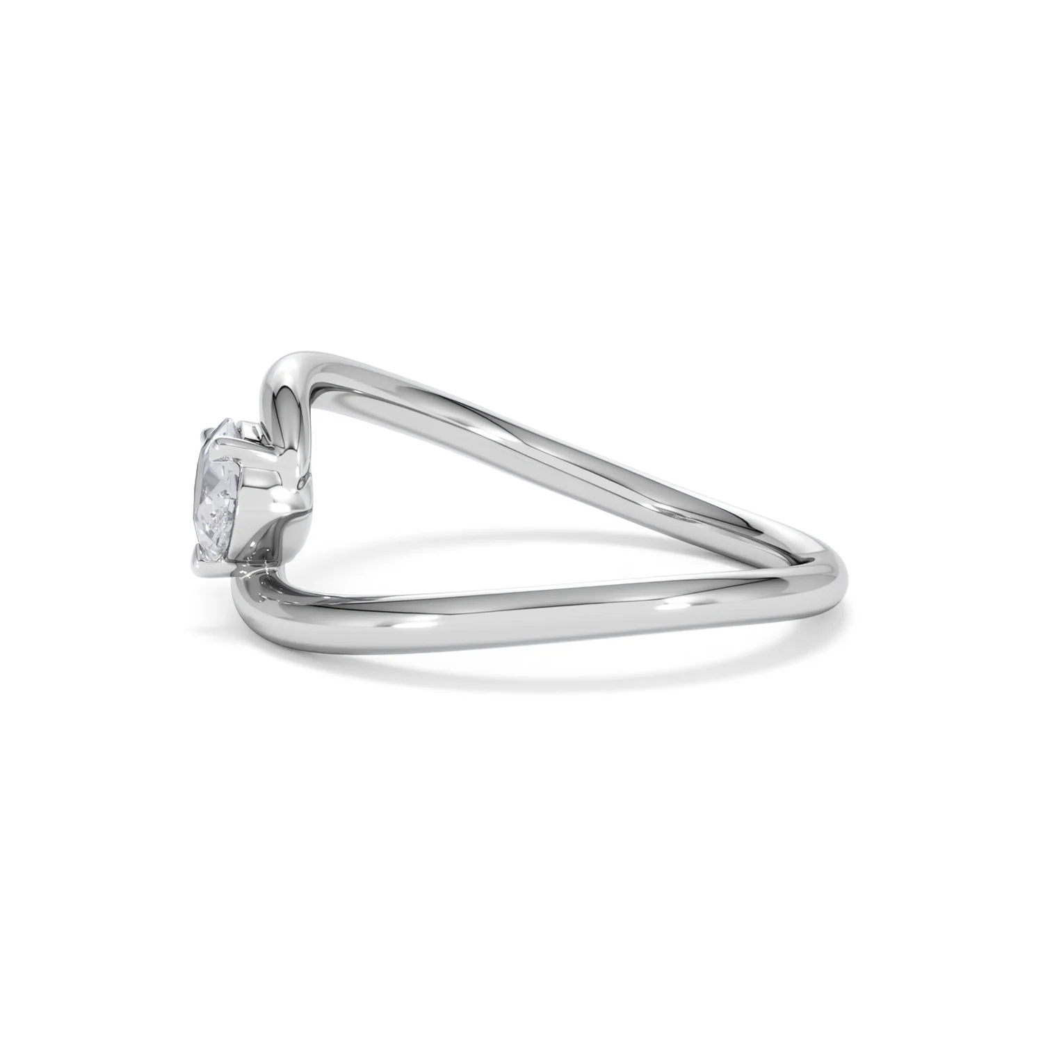 Affinity 0.50ct Pear Cut Lab Diamond Solitaire Engagement Ring in Platinum - Image 70