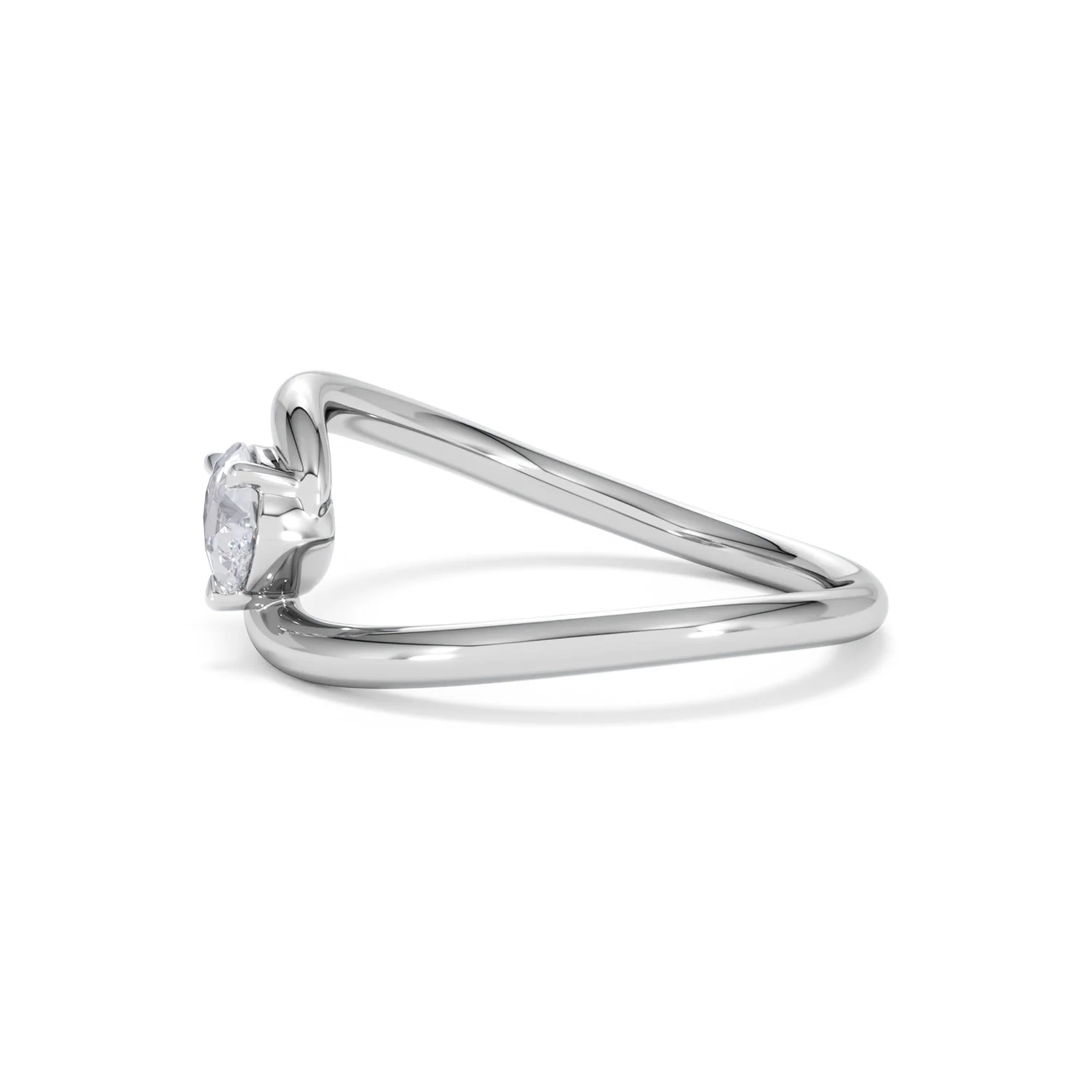 Affinity 0.50ct Pear Cut Lab Diamond Solitaire Engagement Ring in Platinum - Image 71