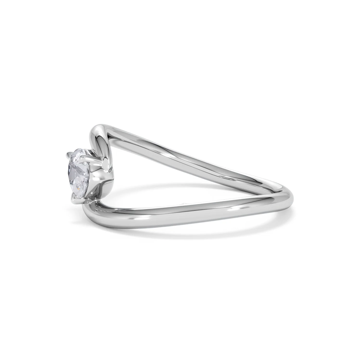 Affinity 0.50ct Pear Cut Lab Diamond Solitaire Engagement Ring in Platinum - Image 72