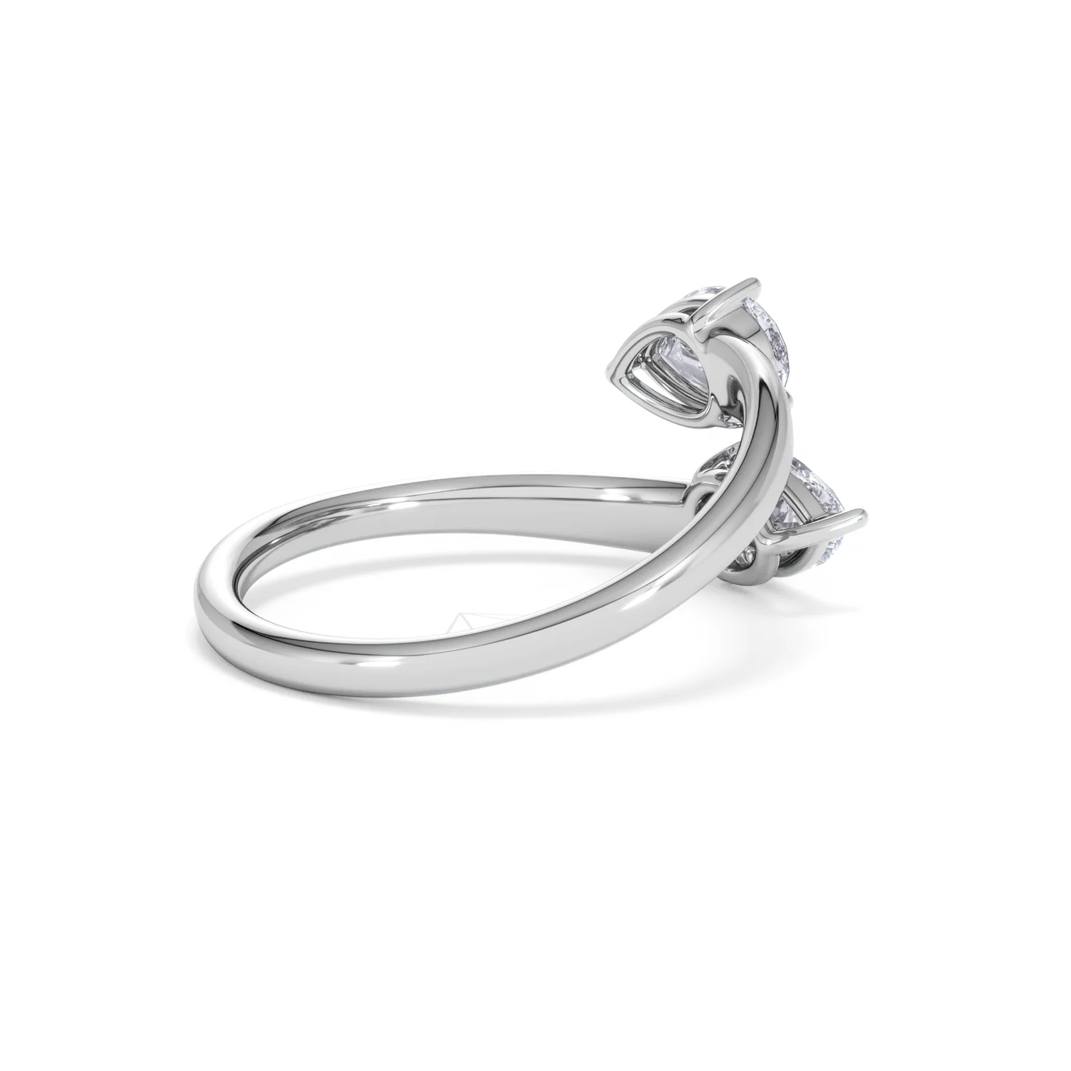 Affinity 0.80ct Pear Cut Lab Diamond 2 Stone Ring in Platinum - Image 37