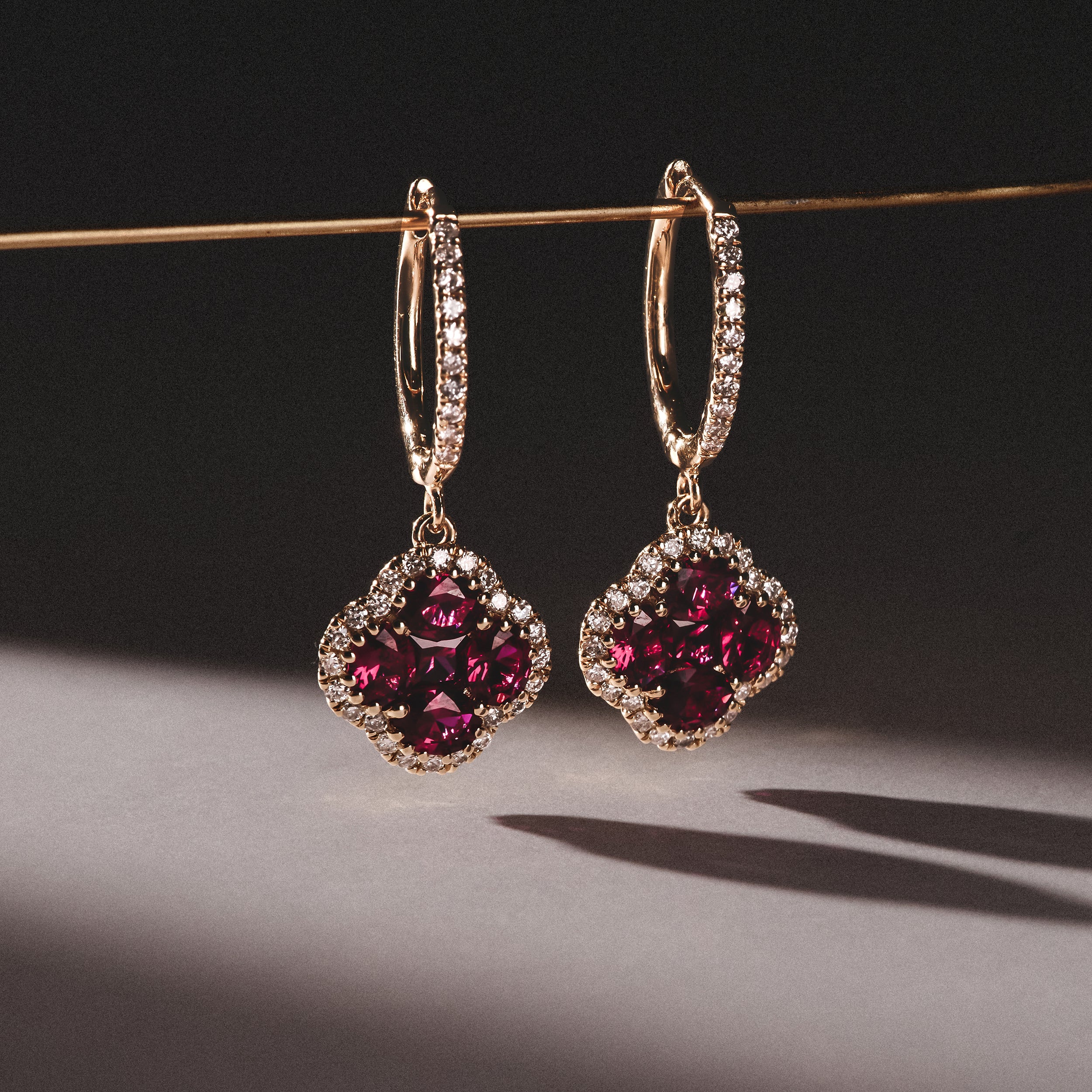 Alegria Lab Ruby Earrings 1.70ct in 18k Gold Vermeil - Image 5
