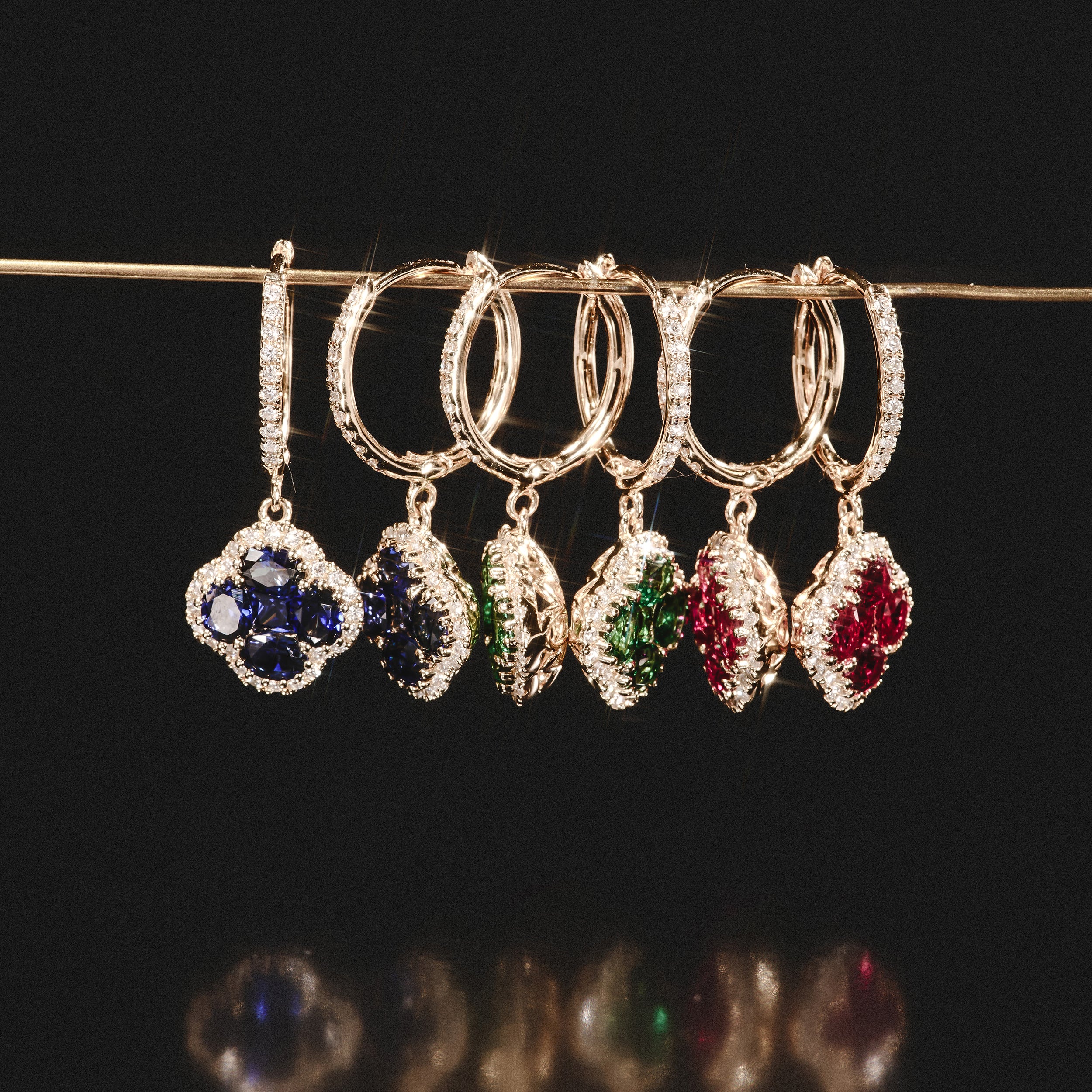 Alegria Lab Ruby Earrings 1.70ct in 18k Gold Vermeil - Image 7