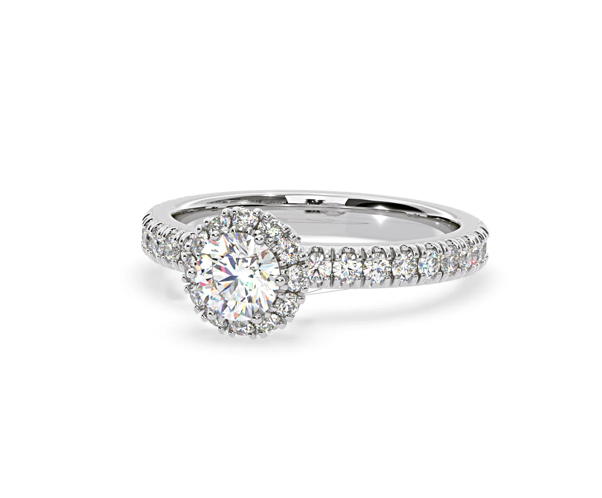 Alessandra Diamond Engagement Ring Platinum 1.10CT G/VS1 - Image 11