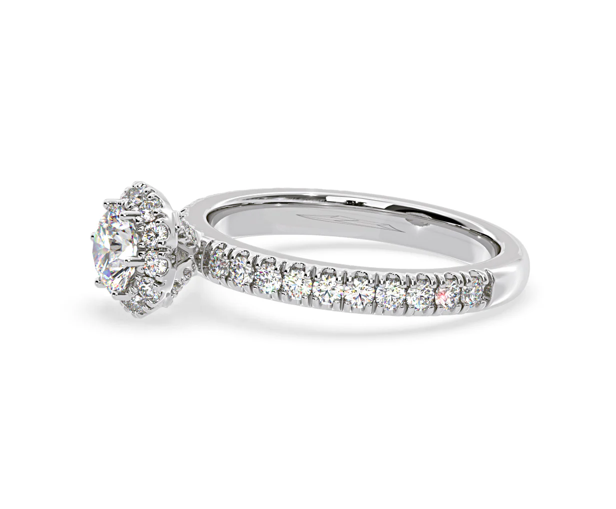 Alessandra Diamond Engagement Ring Platinum 1.10CT G/VS1 - Image 22