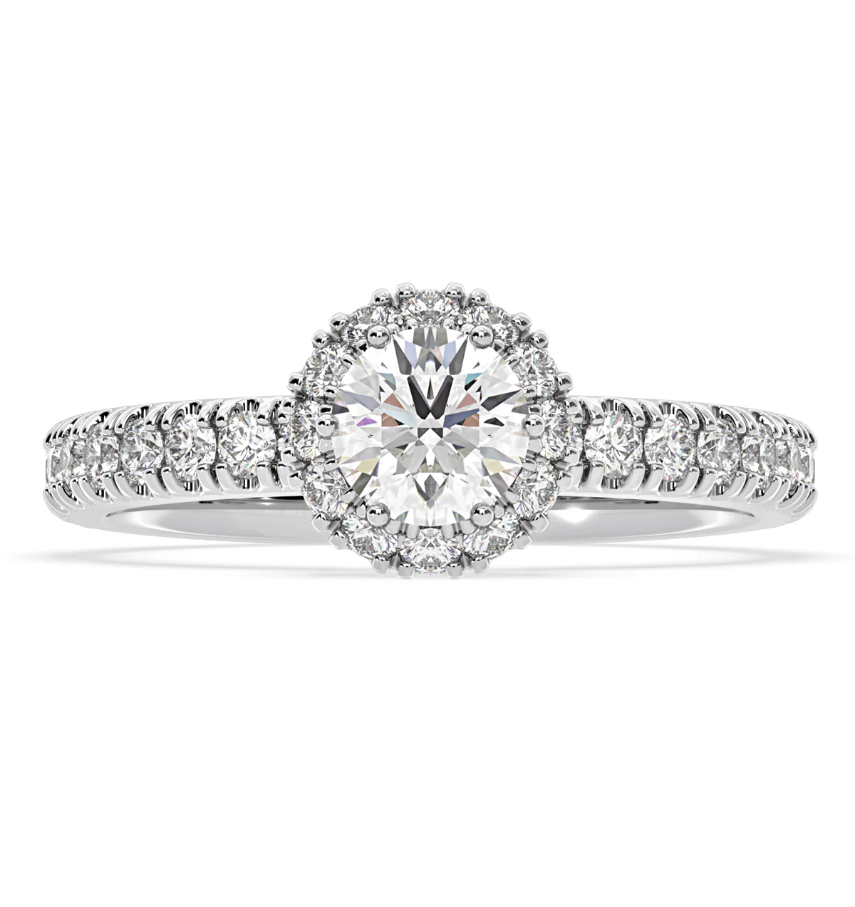 Alessandra Diamond Engagement Ring Platinum 1.10CT G/VS1 - Image 3