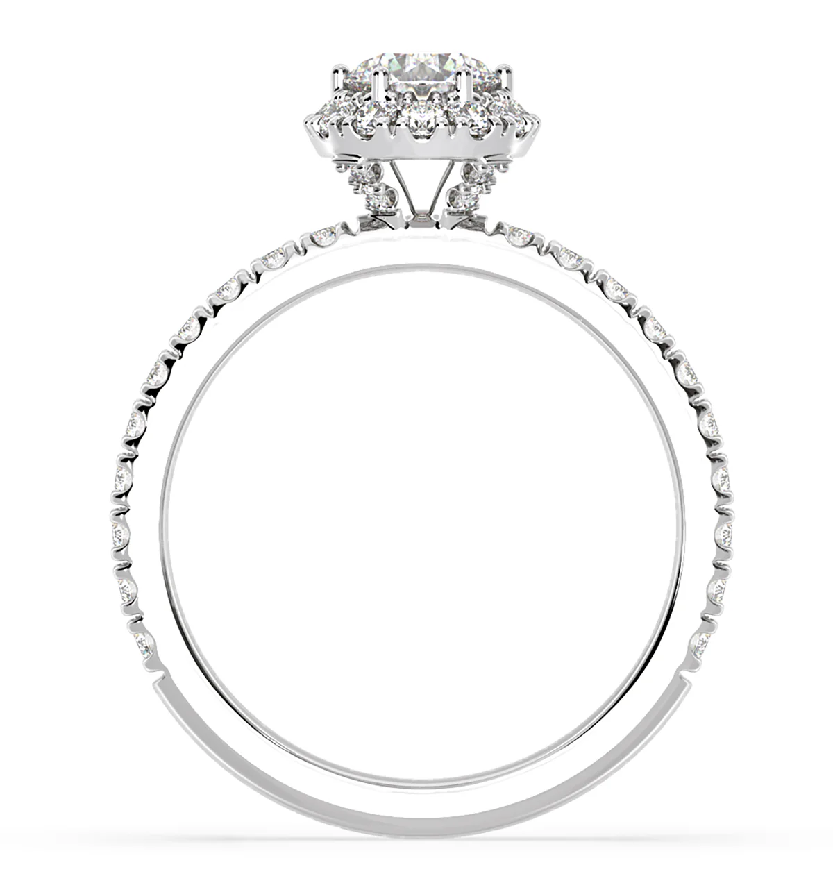 Alessandra Diamond Engagement Ring 18KW Gold 1.10CT G/SI2 - Image 4