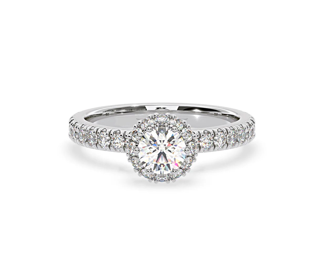 Alessandra Diamond Engagement Ring 18KW Gold 1.10CT G/SI2 - Image 7