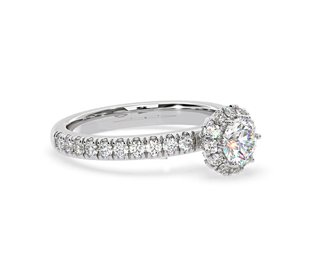 Alessandra Diamond Engagement Ring 18KW Gold 1.10CT G/SI2 - Image 76