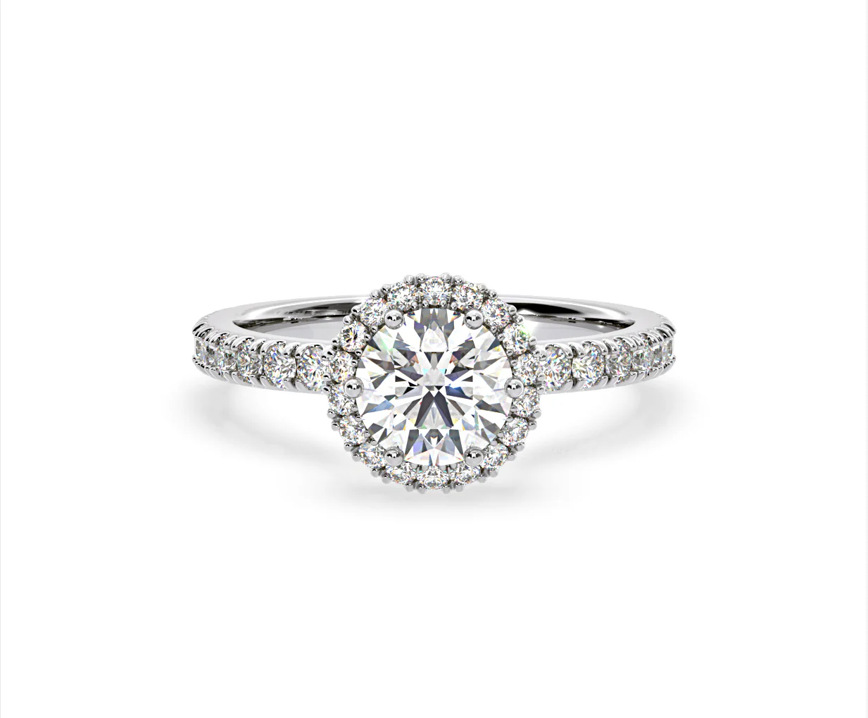 Alessandra GIA Diamond Engagement Ring Platinum 1.60CT G/VS2 - Image 7