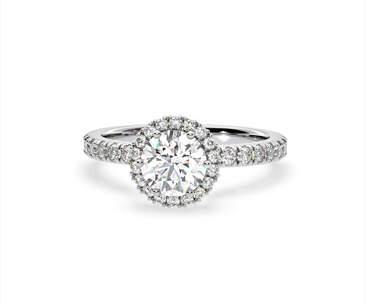 Alessandra GIA Diamond Engagement Ring Platinum 1.60CT G/VS2 - Image 8