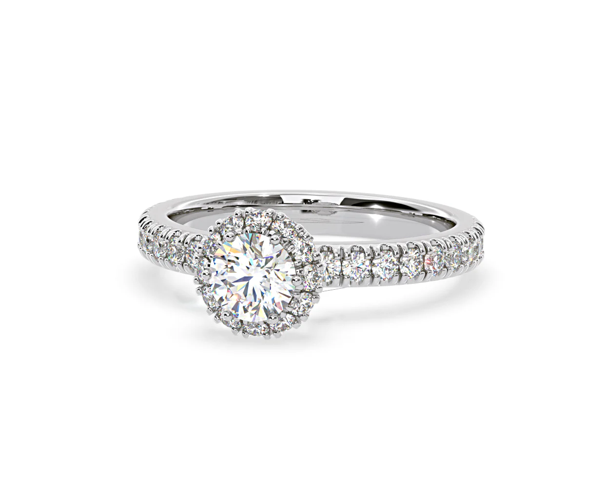 Alessandra Diamond Engagement Ring Platinum 1.10CT G/SI2 - Image 10