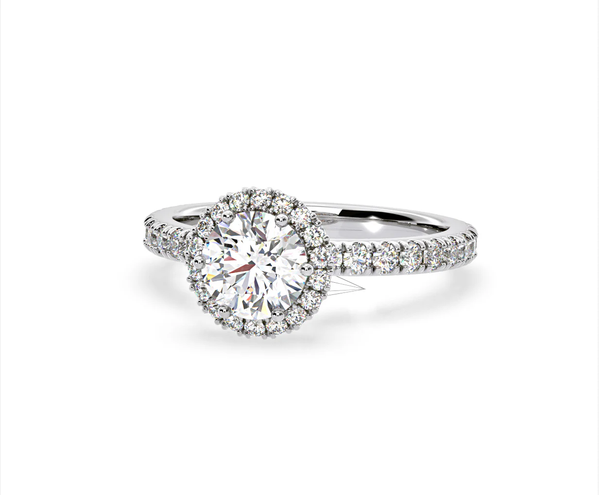 Alessandra GIA Diamond Engagement Ring Platinum 1.70CT G/VS2 - Image 10