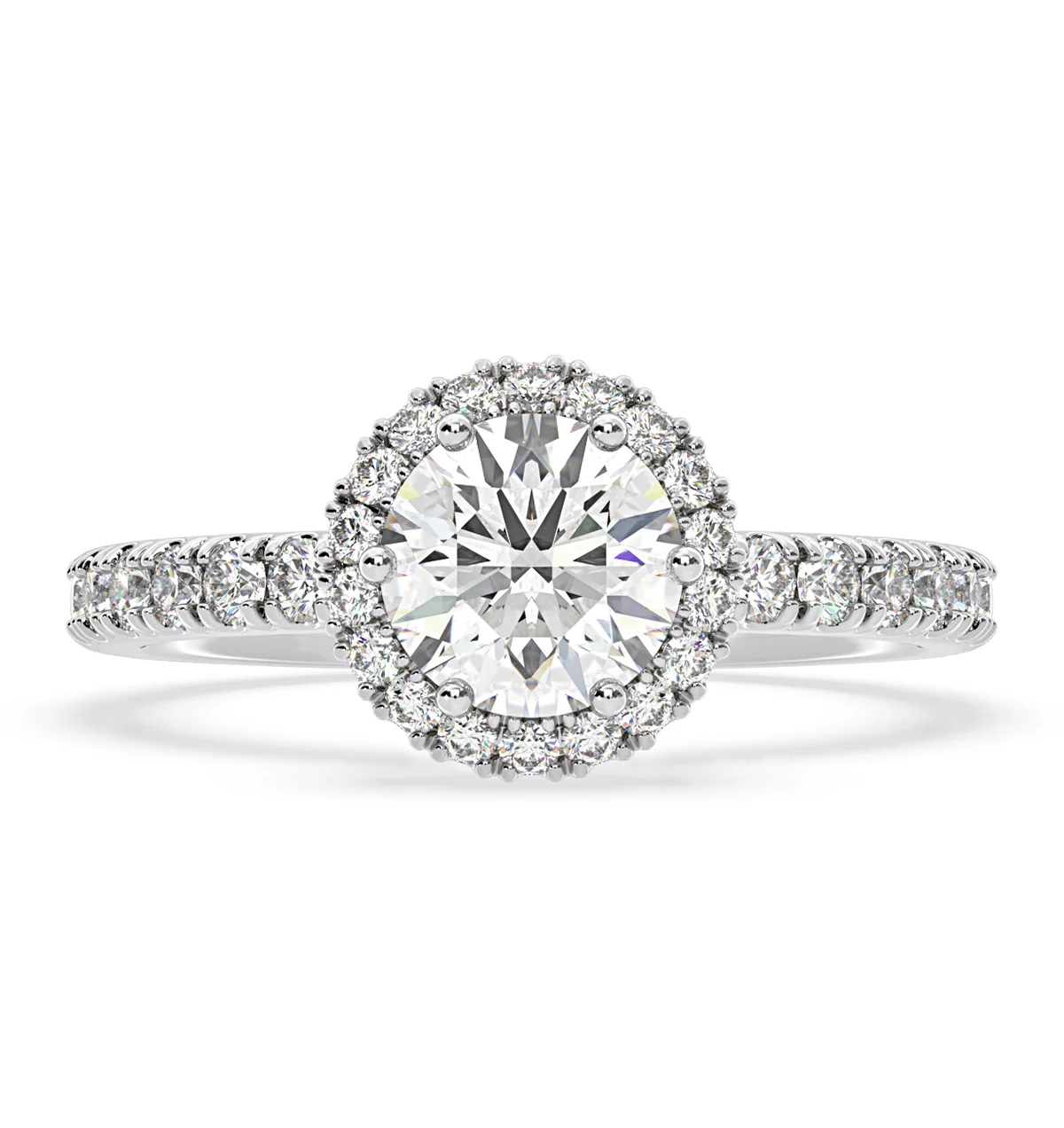 Alessandra GIA Diamond Engagement Ring Platinum 1.70CT G/VS2 - Image 3