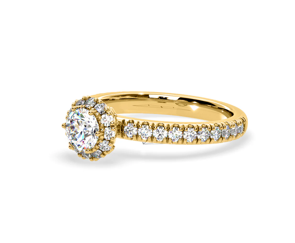Alessandra Lab Diamond Engagement Ring 18K Gold 1.10CT F/VS1 - Image 16