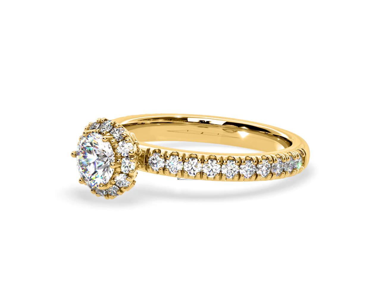 Alessandra Lab Diamond Engagement Ring 18K Gold 1.10CT F/VS1 - Image 17