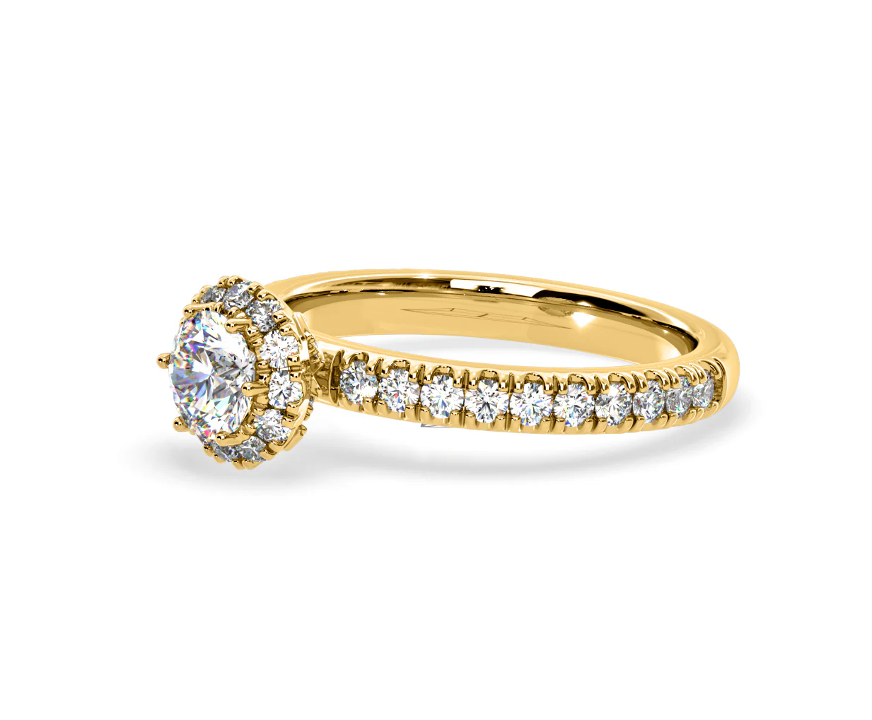 Alessandra Lab Diamond Engagement Ring 18K Gold 1.10CT F/VS1 - Image 18