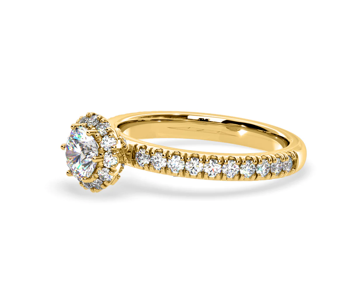 Alessandra Lab Diamond Engagement Ring 18K Gold 1.10CT F/VS1 - Image 19