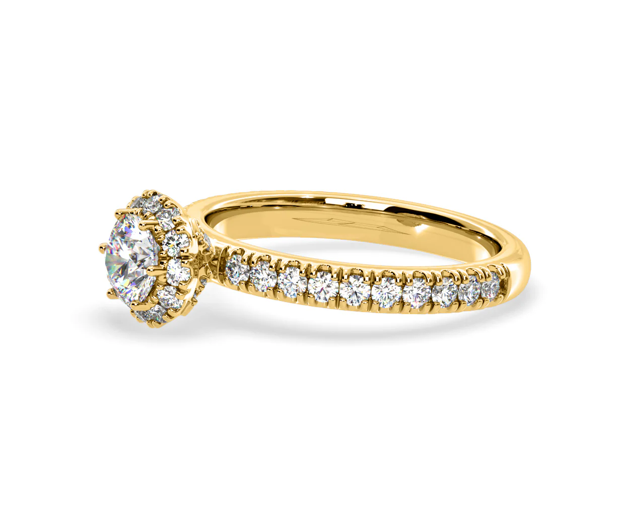 Alessandra Lab Diamond Engagement Ring 18K Gold 1.10CT F/VS1 - Image 20