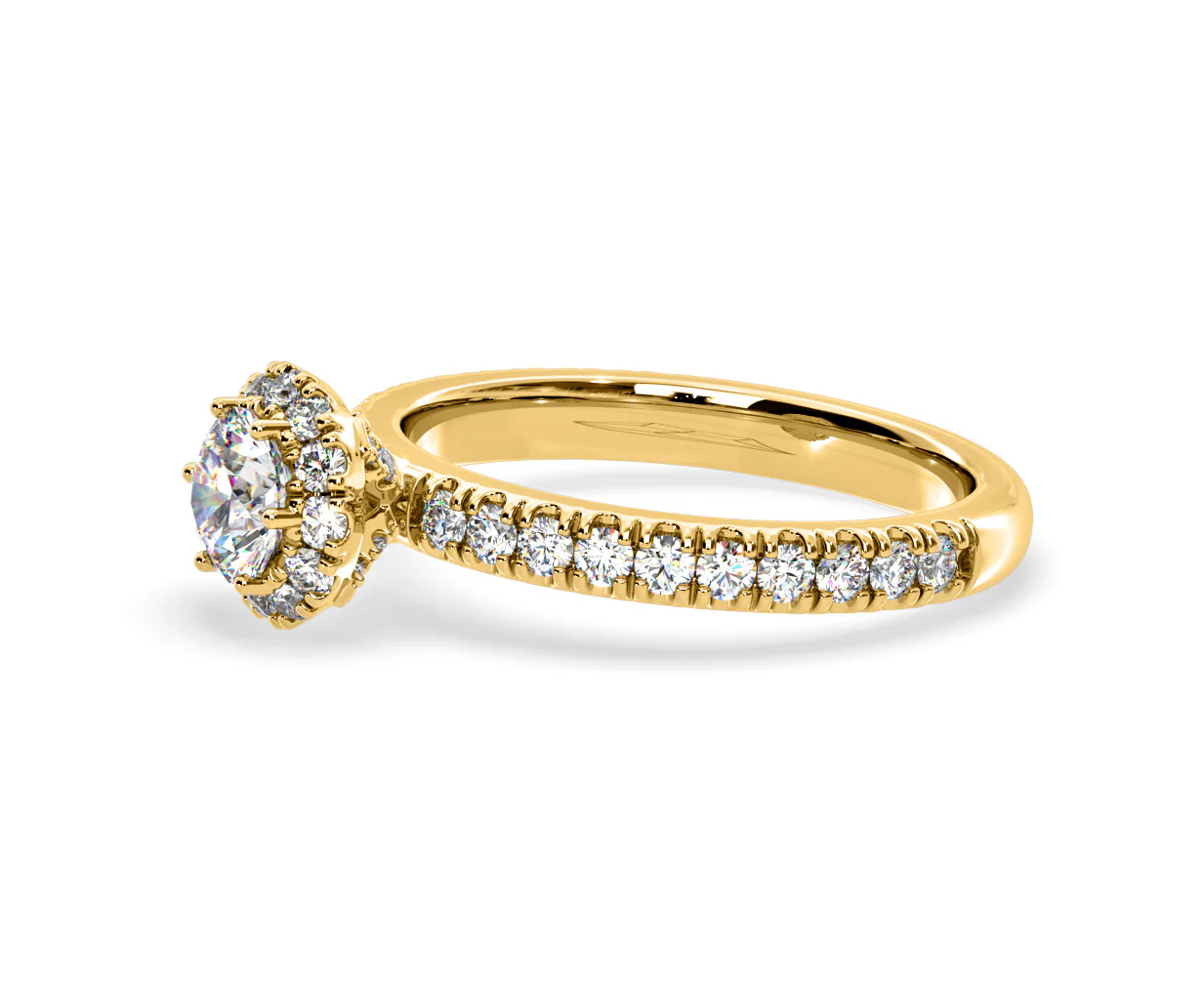 Alessandra Lab Diamond Engagement Ring 18K Gold 1.10CT F/VS1 - Image 21
