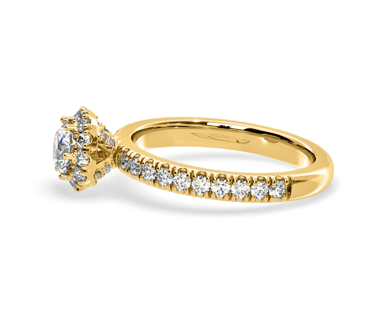 Alessandra Lab Diamond Engagement Ring 18K Gold 1.10CT F/VS1 - Image 25