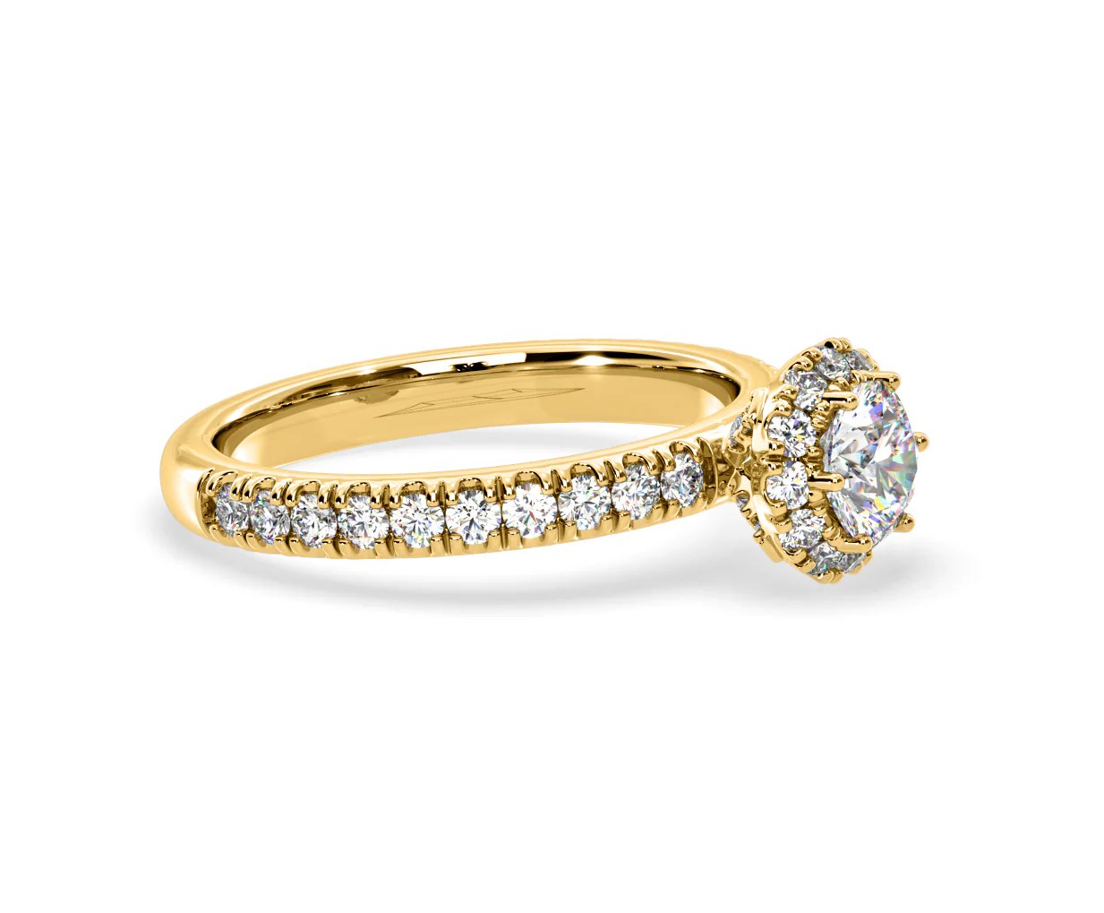 Alessandra Lab Diamond Engagement Ring 18K Gold 1.10CT F/VS1 - Image 73