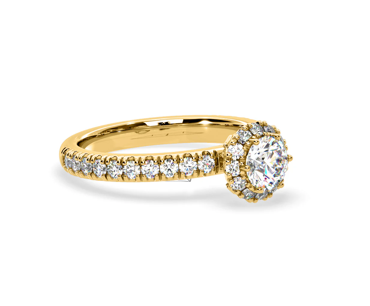 Alessandra Lab Diamond Engagement Ring 18K Gold 1.10CT F/VS1 - Image 77