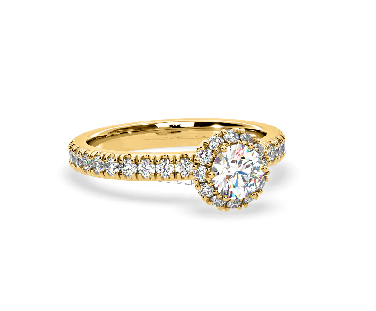 Alessandra Lab Diamond Engagement Ring 18K Gold 1.10CT F/VS1 - Image 81