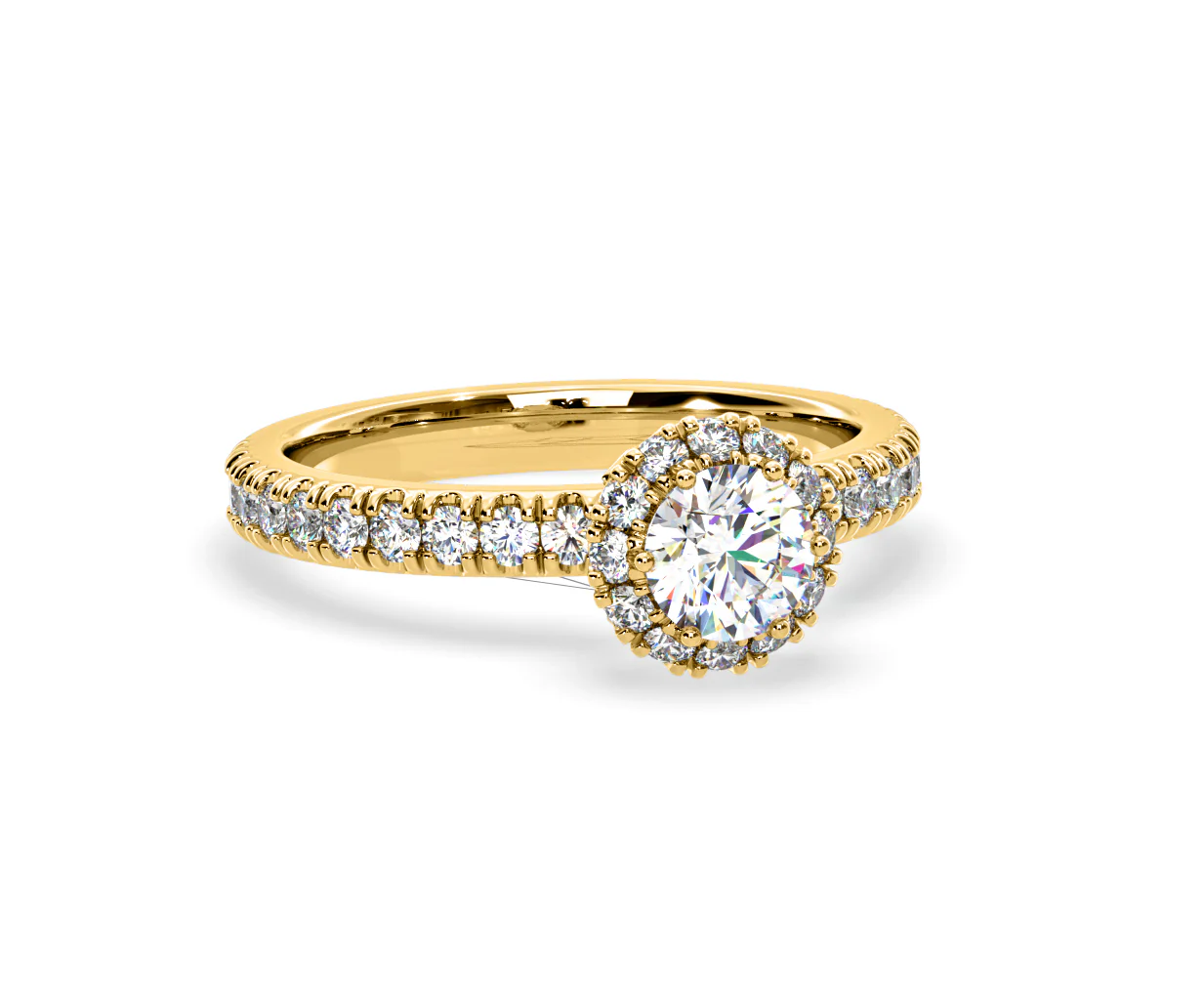 Alessandra Lab Diamond Engagement Ring 18K Gold 1.10CT F/VS1 - Image 82