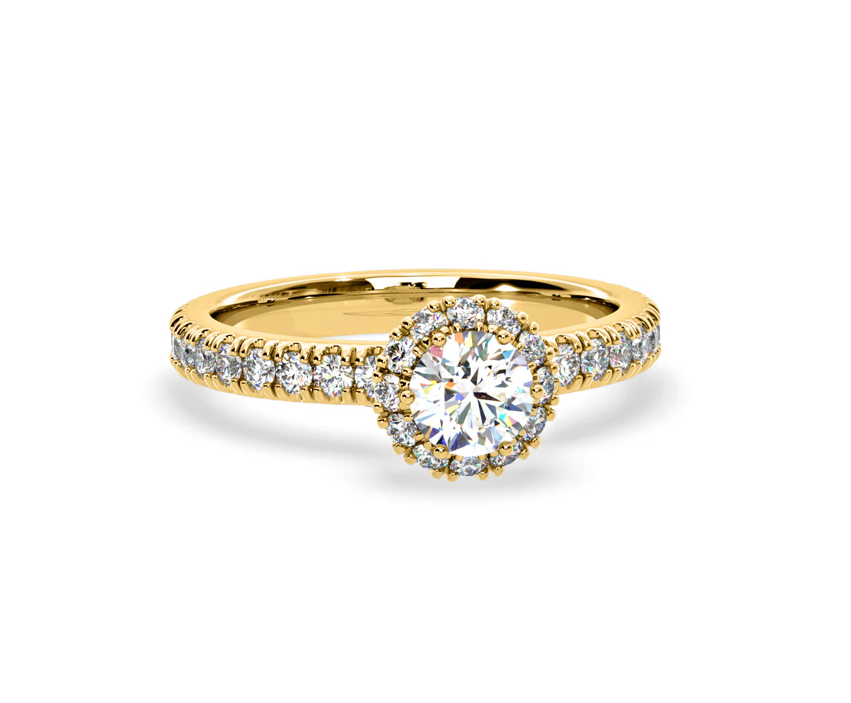 Alessandra Lab Diamond Engagement Ring 18K Gold 1.10CT F/VS1 - Image 84