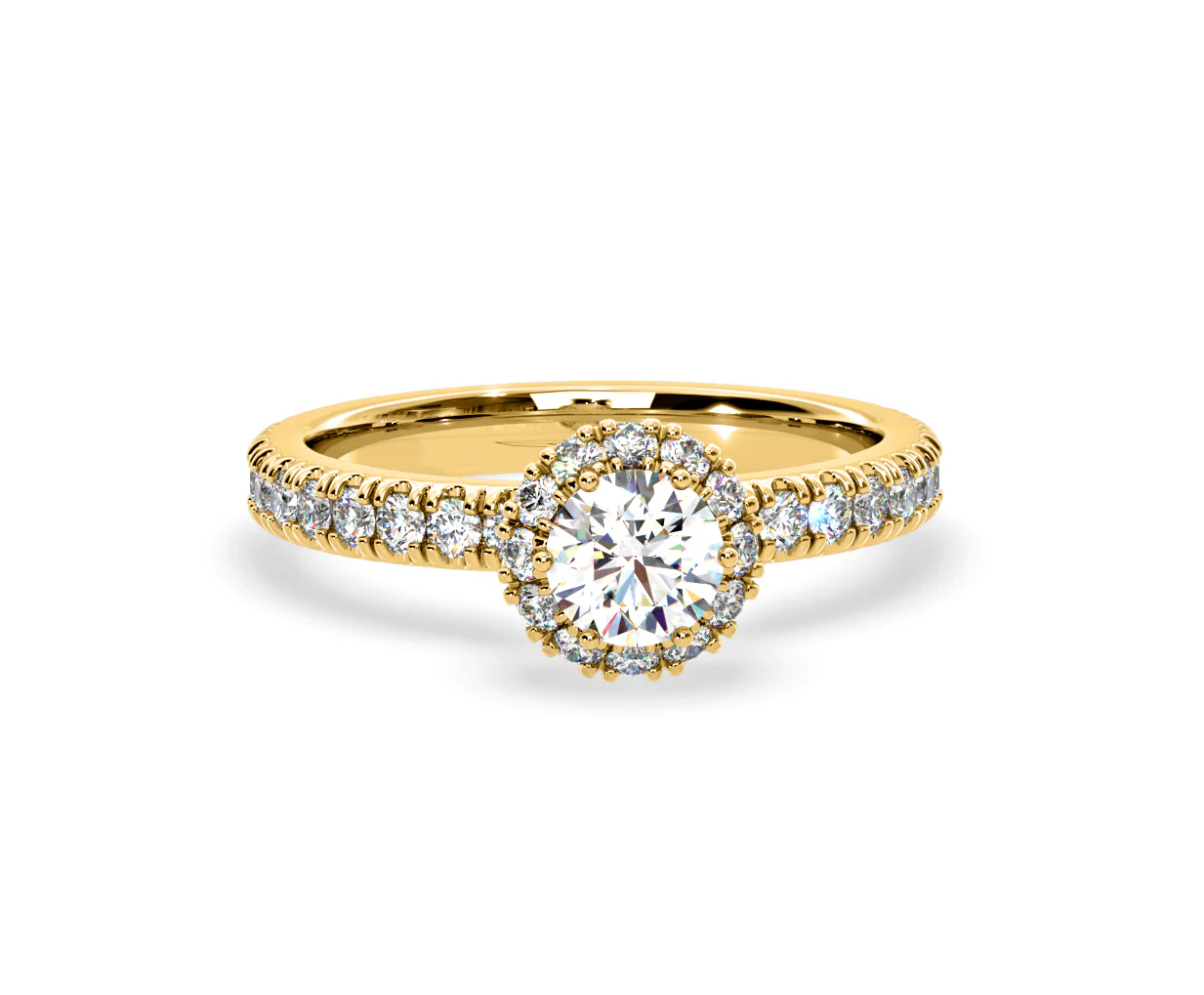 Alessandra Lab Diamond Engagement Ring 18K Gold 1.10CT F/VS1 - Image 85
