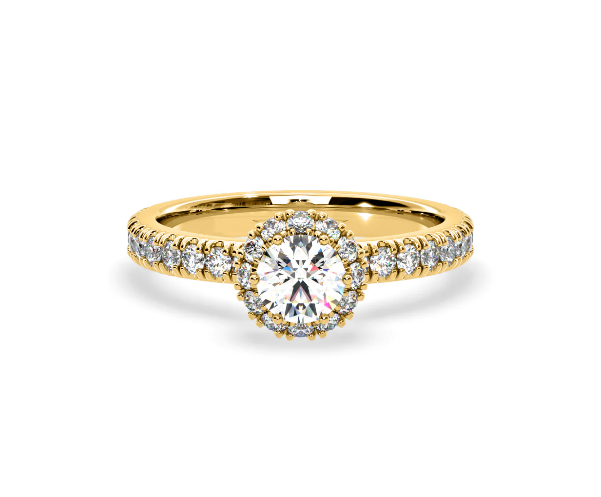 Alessandra Lab Diamond Engagement Ring 18K Gold 1.10CT F/VS1 - Image 86