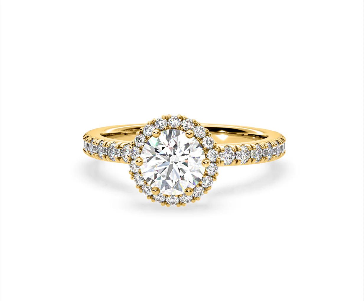 Alessandra Lab Diamond Engagement Ring 18K Gold 1.70CT F/VS1 - Image 8