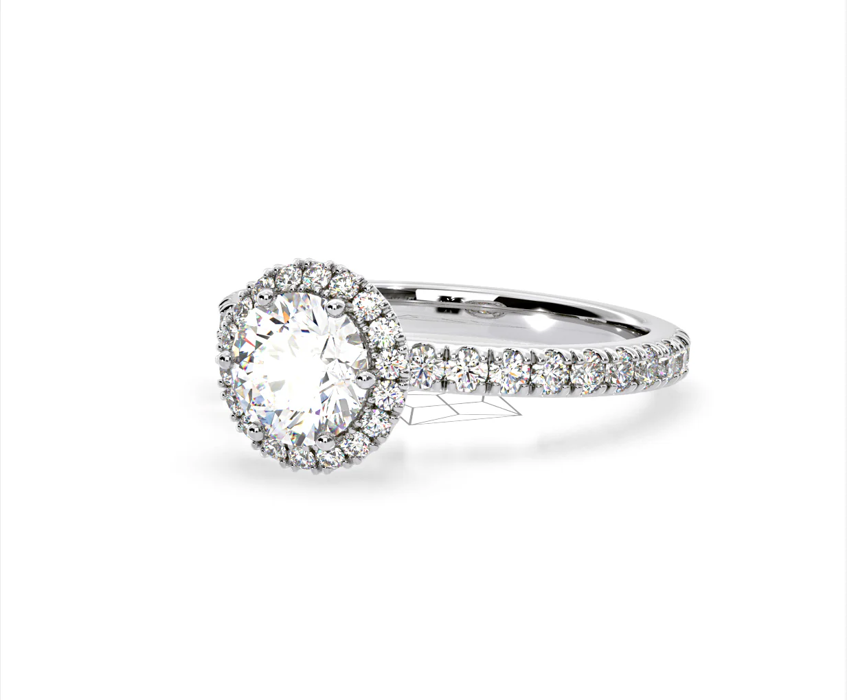 Alessandra Lab Diamond Engagement Ring 18KW Gold 1.70CT F/VS1 - Image 13