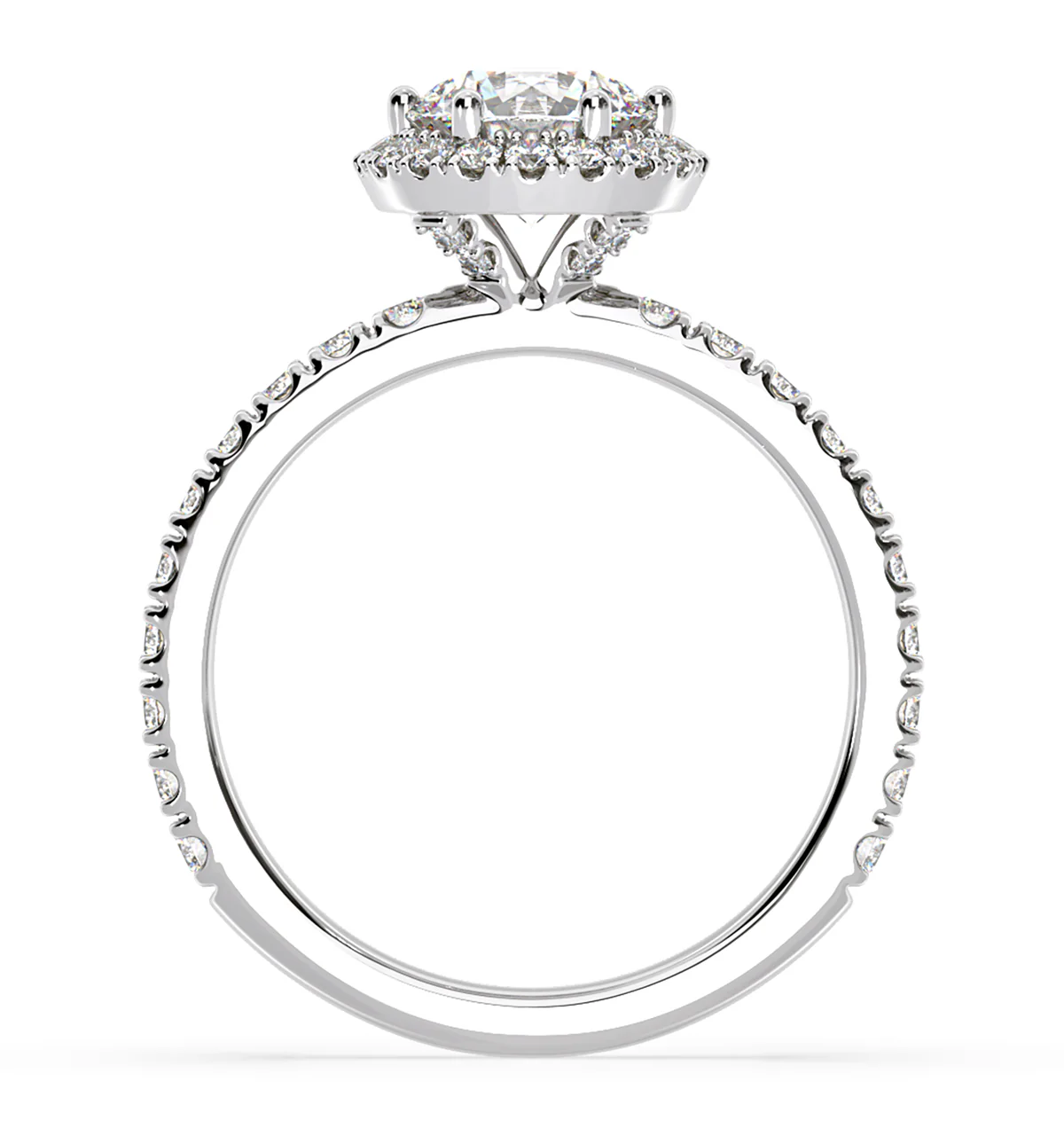 Alessandra Lab Diamond Engagement Ring 18KW Gold 1.70CT F/VS1 - Image 4