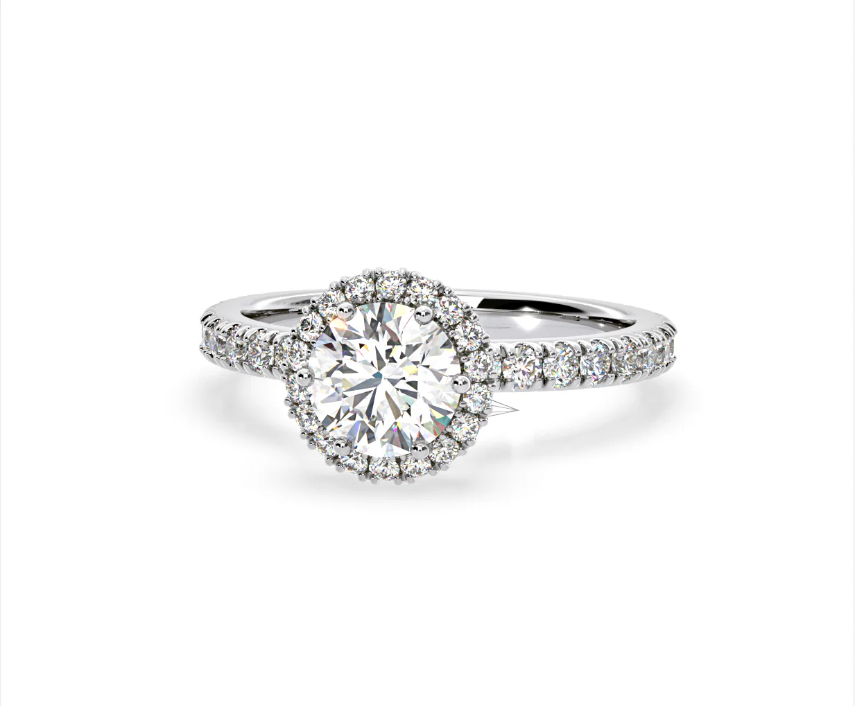 Alessandra Lab Diamond Engagement Ring 18KW Gold 1.70CT F/VS1 - Image 9