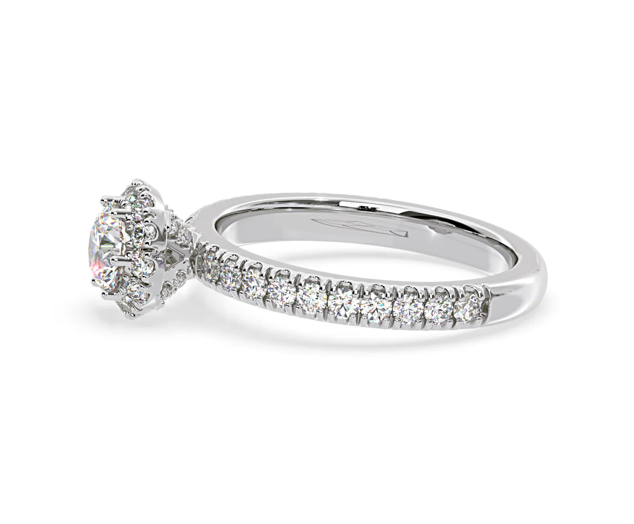 Alessandra Lab Diamond Engagement Ring Platinum 1.10CT F/VS1 - Image 24
