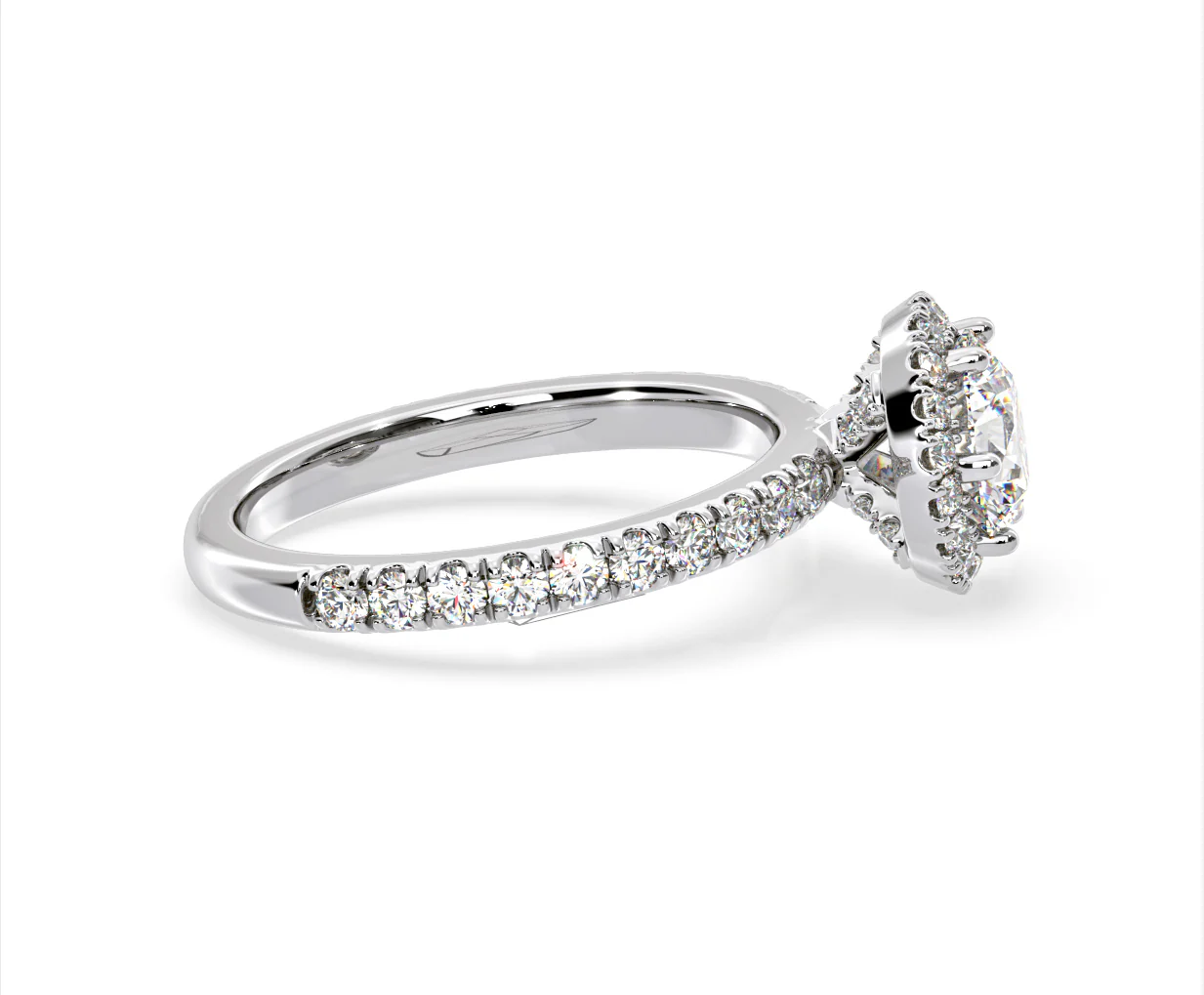 Alessandra Lab Diamond Engagement Ring Platinum 1.70CT F/VS1 - Image 67