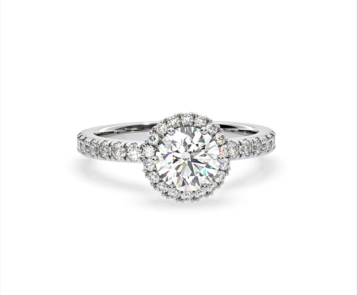 Alessandra Lab Diamond Engagement Ring Platinum 1.70CT F/VS1 - Image 85
