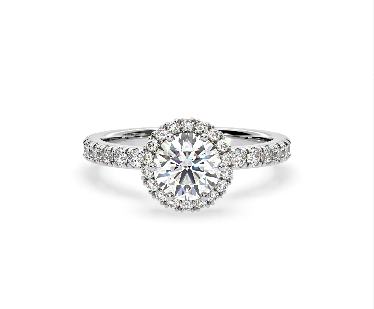 Alessandra Lab Diamond Engagement Ring Platinum 1.70CT F/VS1 - Image 86