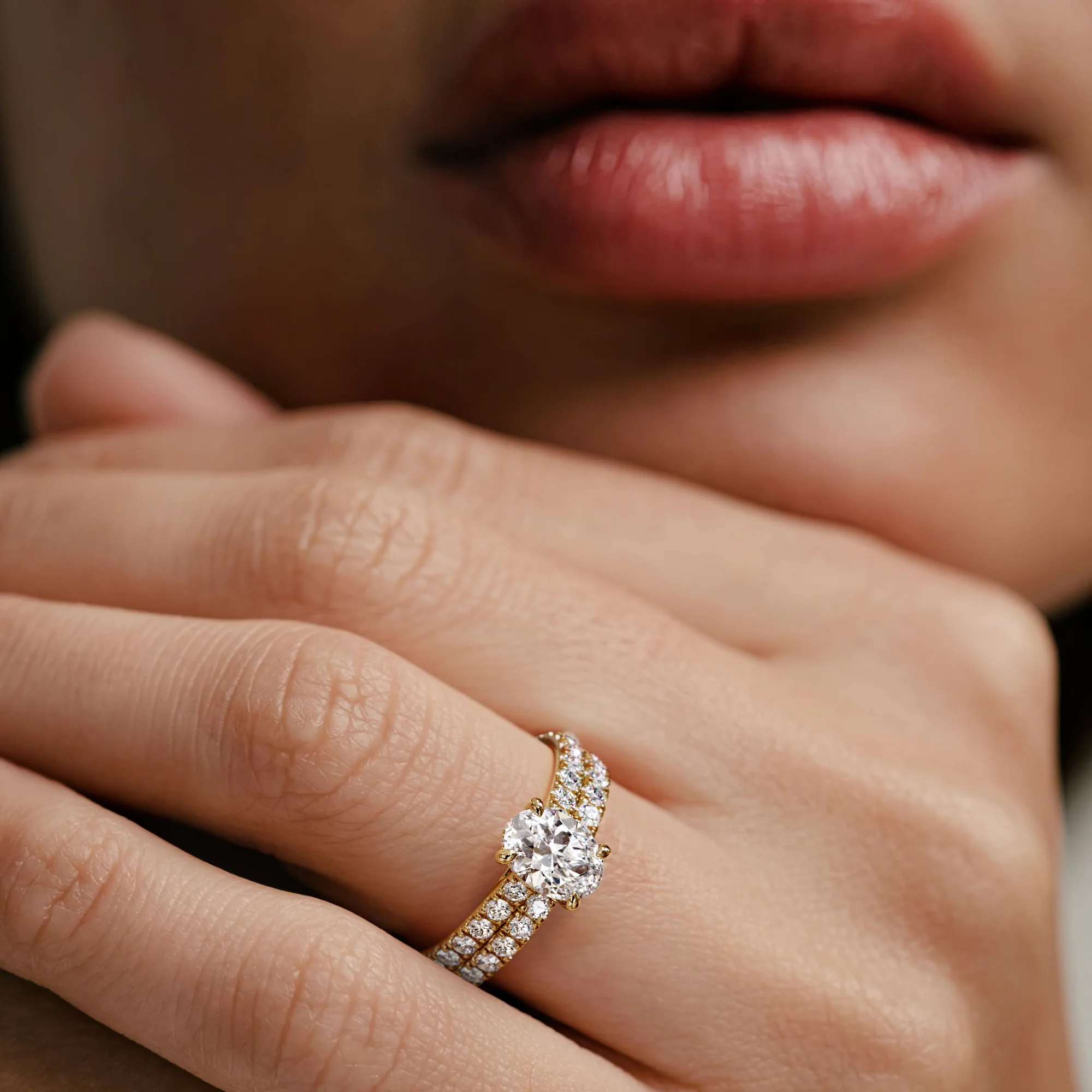 Amora 0.50ct Lab Diamond Set Ring Set in 18K Gold - Image 4