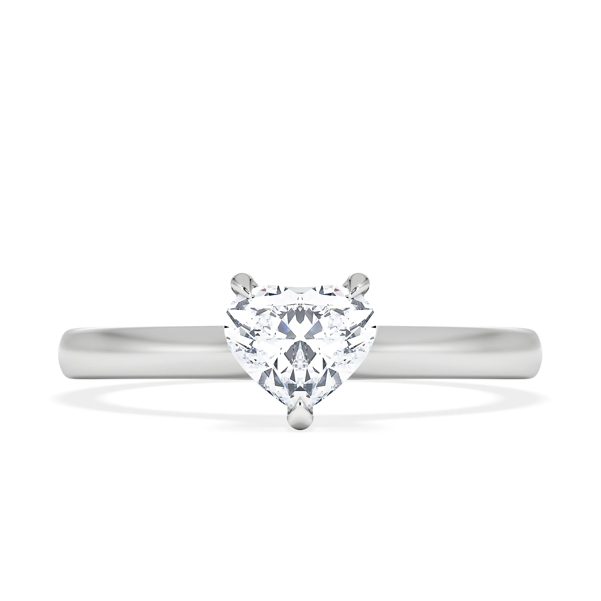 Amora Heart 0.50ct Lab Diamond Engagement Ring F/VS Set in Platinum - Image 6