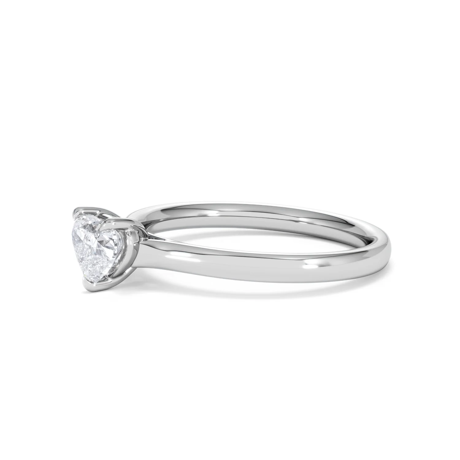 Amora Heart 0.50ct Lab Diamond Engagement Ring F/VS Set in Platinum - Image 75
