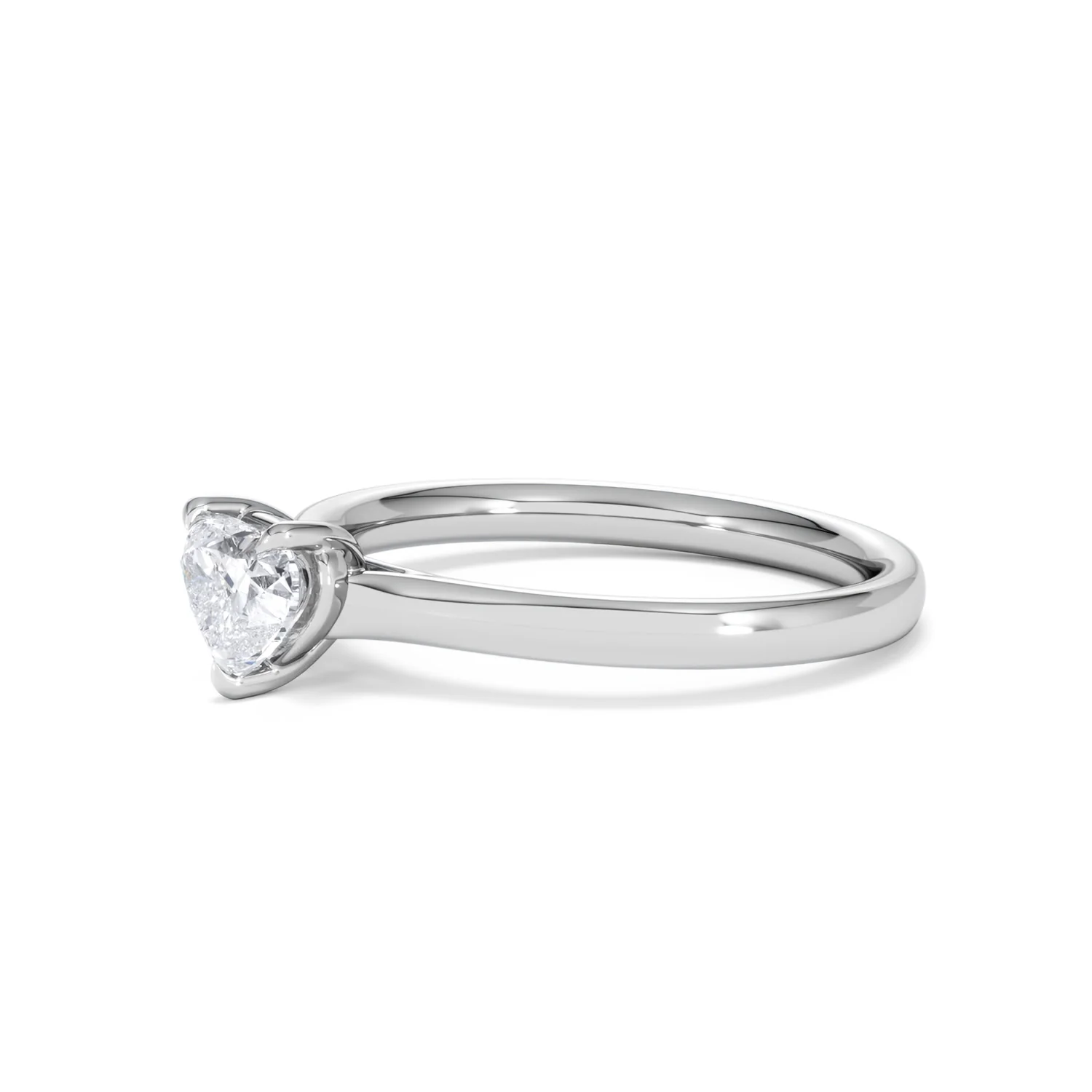 Amora Heart 0.50ct Lab Diamond Engagement Ring F/VS Set in Platinum - Image 76
