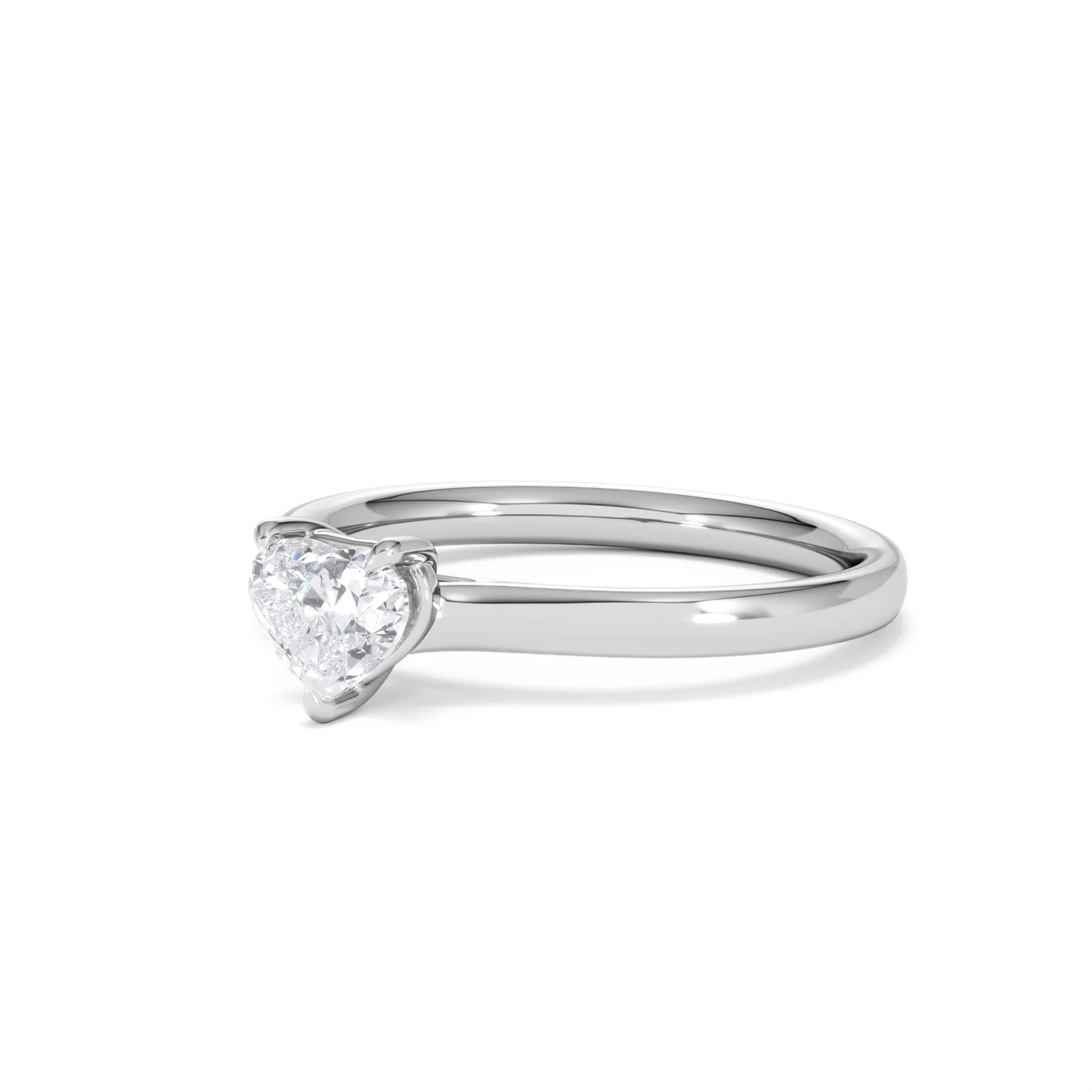 Amora Heart 0.50ct Lab Diamond Engagement Ring F/VS Set in Platinum - Image 80