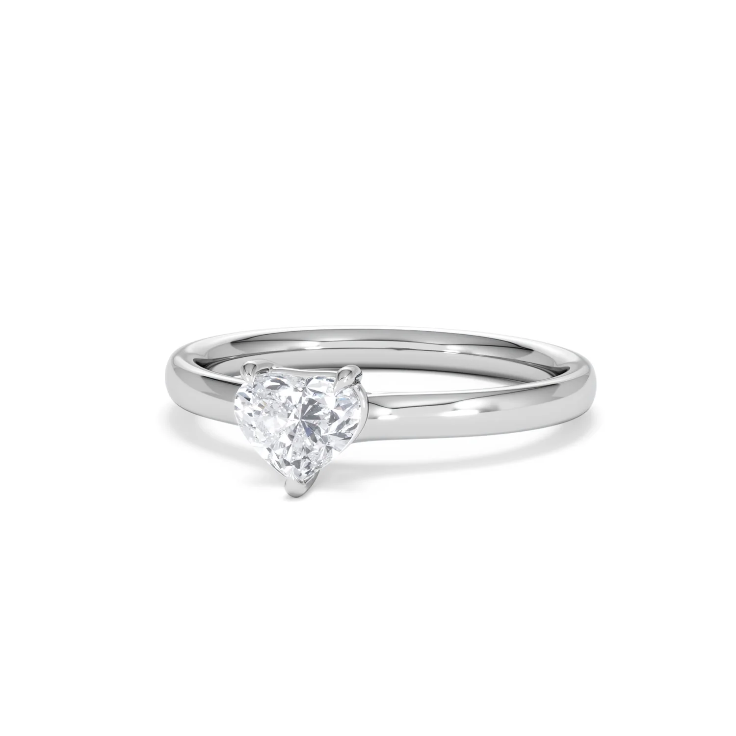 Amora Heart 0.50ct Lab Diamond Engagement Ring F/VS Set in Platinum - Image 84