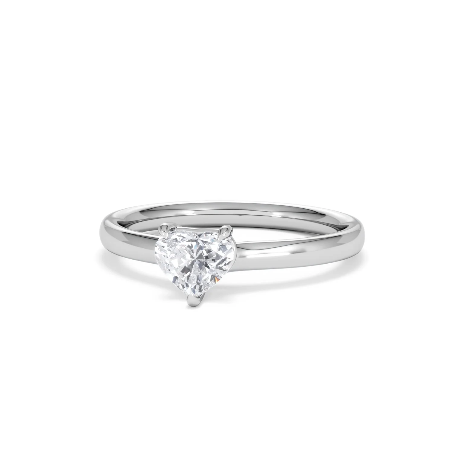 Amora Heart 0.50ct Lab Diamond Engagement Ring F/VS Set in Platinum - Image 85