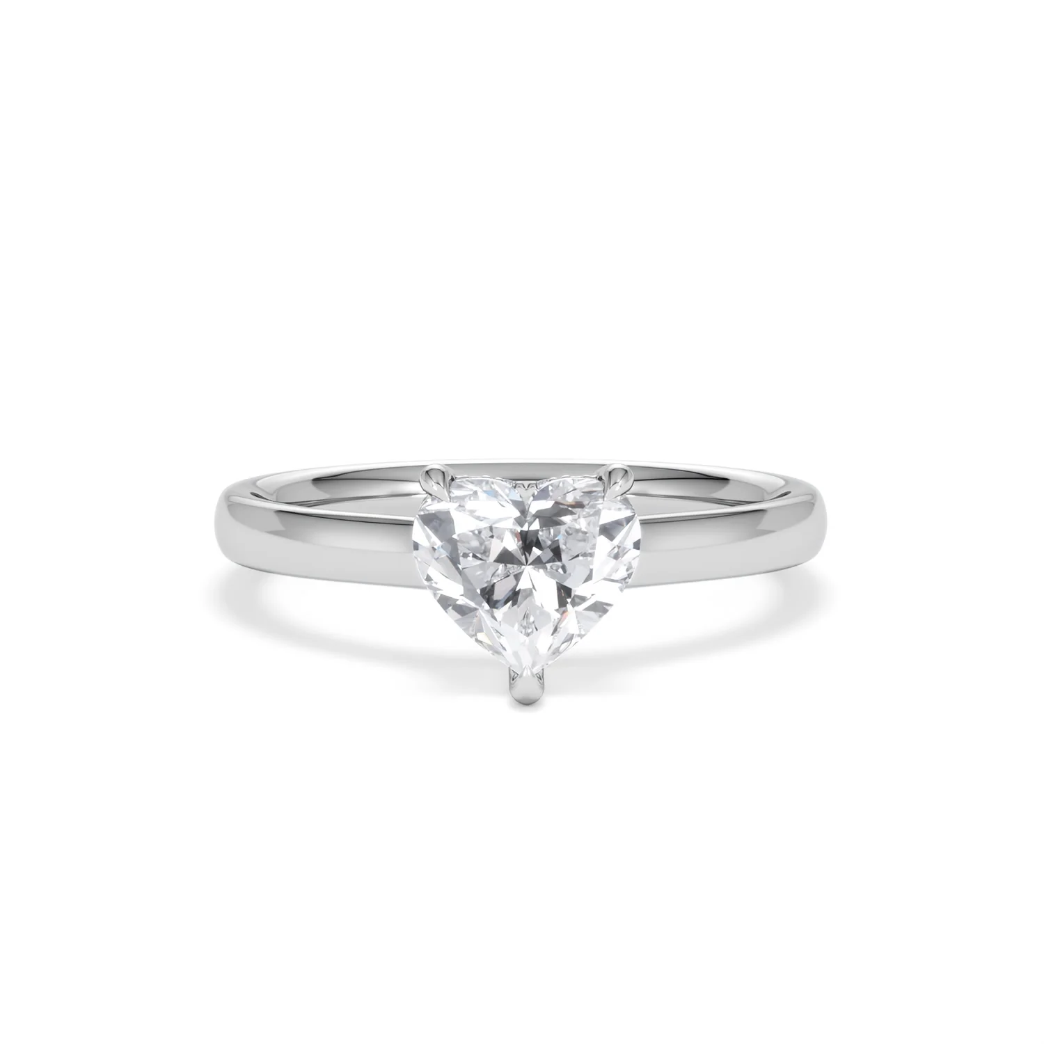 Amora Heart 1.00ct Hidden Halo Lab Diamond Engagement Ring F/VS Set in 18K White Gold - Image 8
