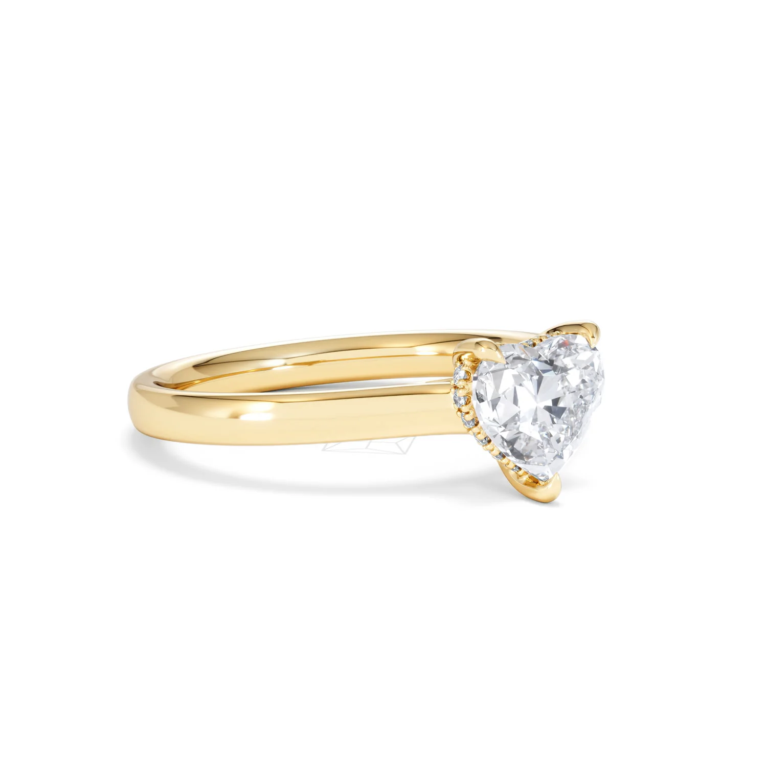 Amora Heart 1.07ct Hidden Halo Lab Diamond Engagement Ring F/VS Set in 18K Gold - Image 16